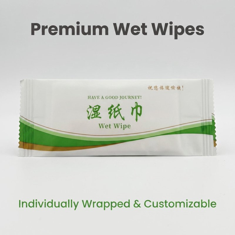 Custom 45gsm Individually Wrapped Airline Wet Wipes – OEM &amp;amp;amp;amp;amp; Bulk Supply - image 1