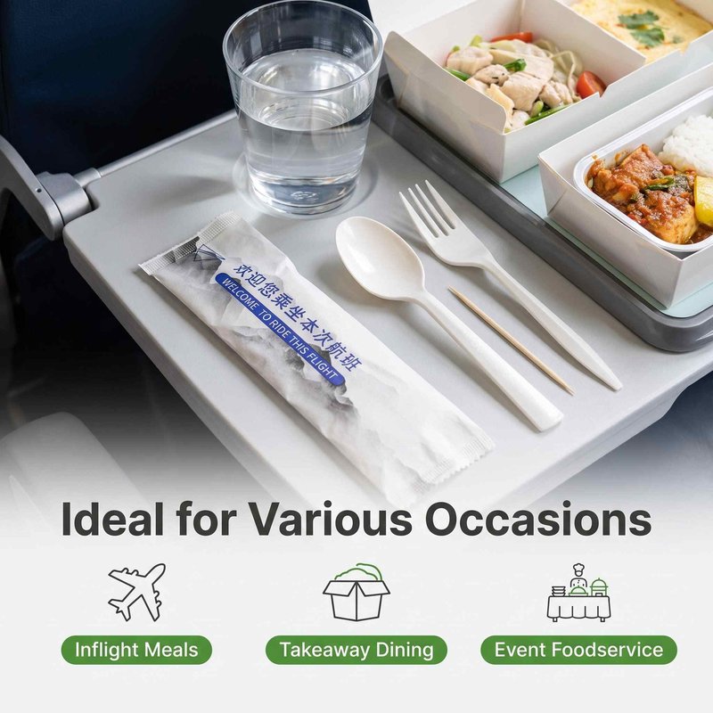 Custom PLA Fork and Spoon Cutlery Kit – Biodegradable, Bulk &amp;amp;amp;amp;amp; OEM Inflight - image 5