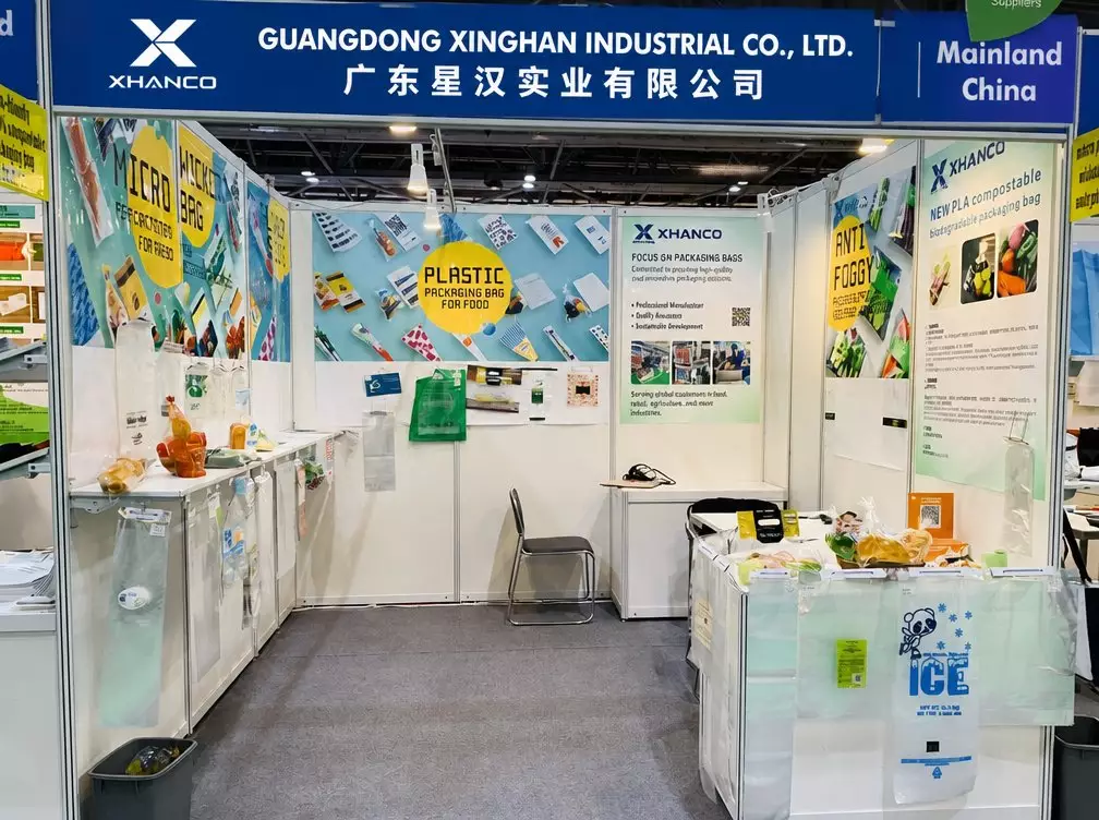 XHANCO team at the Hong Kong International Printing & Packaging Exhibition — presenting sustainable packaging solutions to global buyers