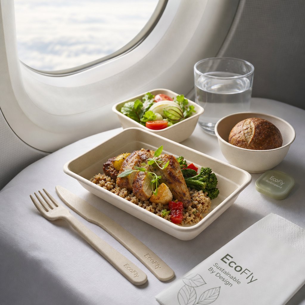 Sustainable Airline Catering: Choosing Materials for Service and Waste Conditions