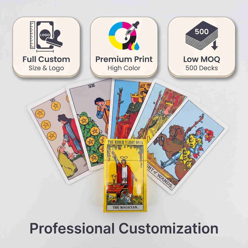 Tarot deck printing customization options