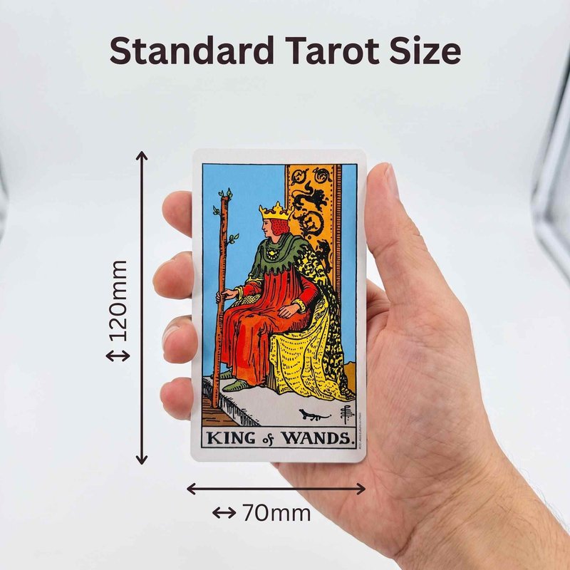 Standard tarot card size comparison