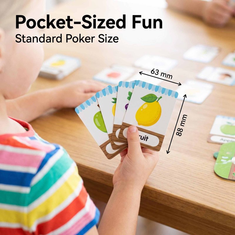 63x88mm bilingual learning card dimensions