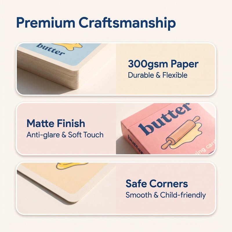Baking card paper and finish details