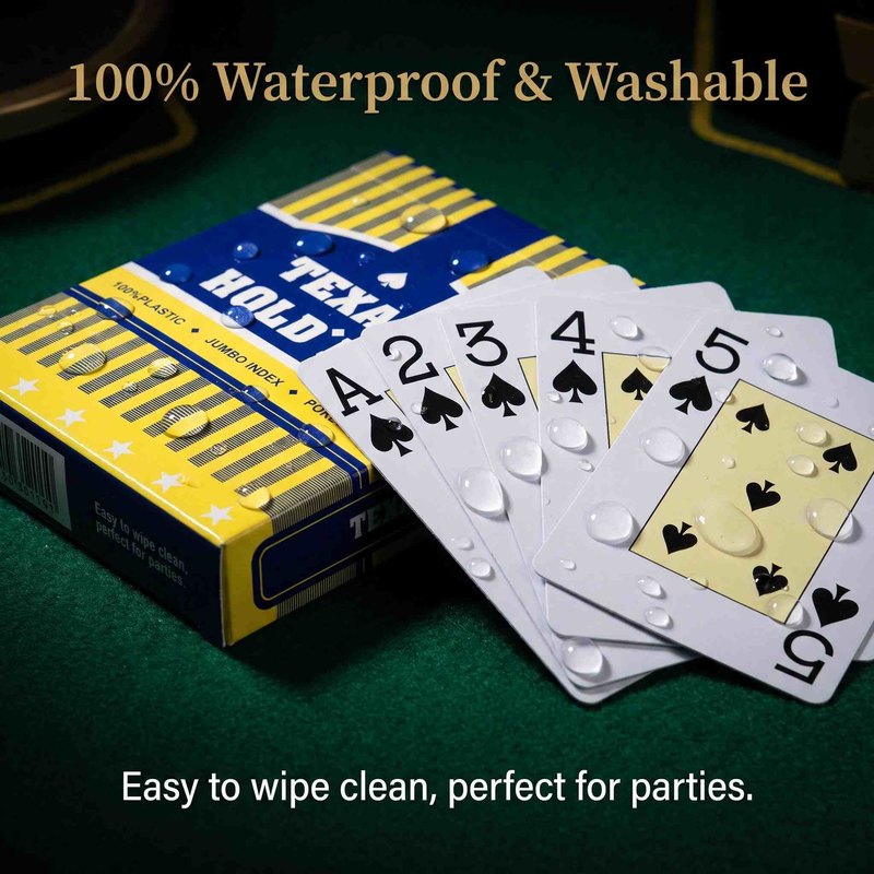 PVC poker cards with water droplets