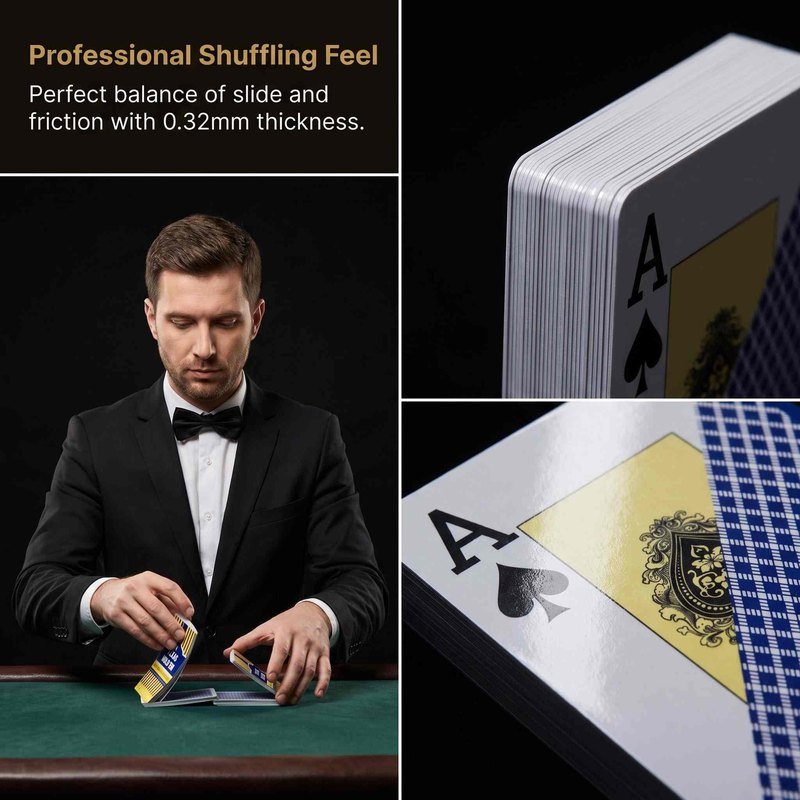 Poker card thickness and shuffling details