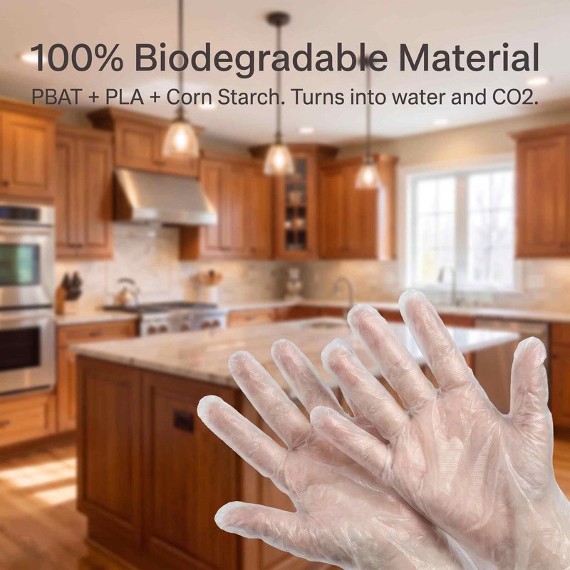 Compostable glove material and hand fit