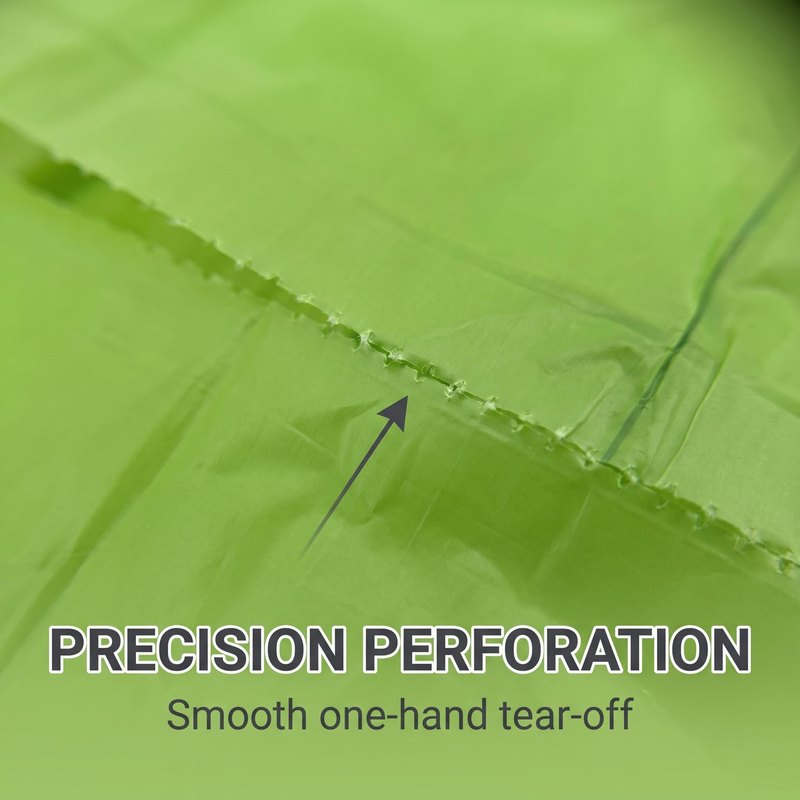 Pet poop bag tear perforation detail