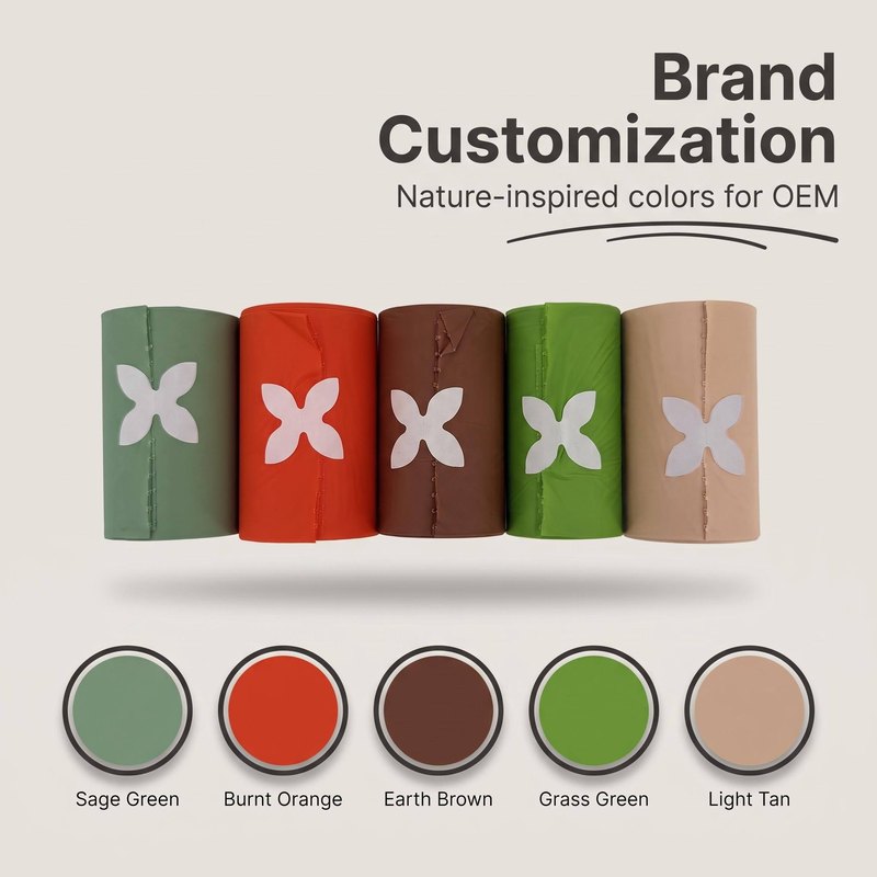 Pet poop bag custom color options