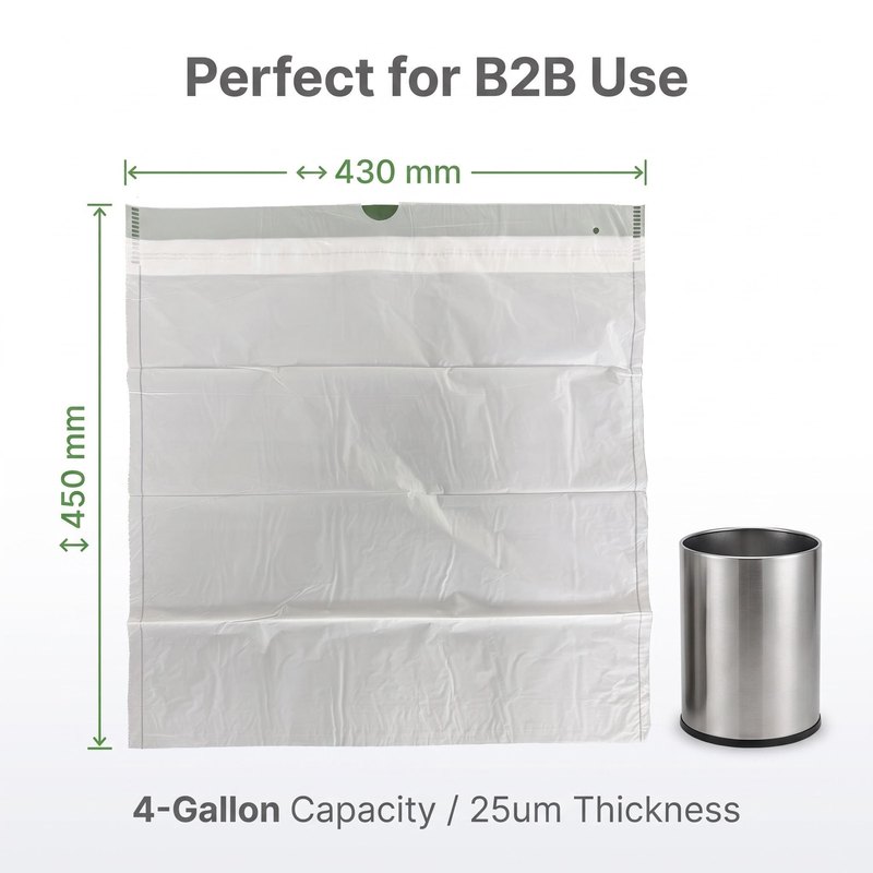 4 gallon drawstring bin liner dimensions