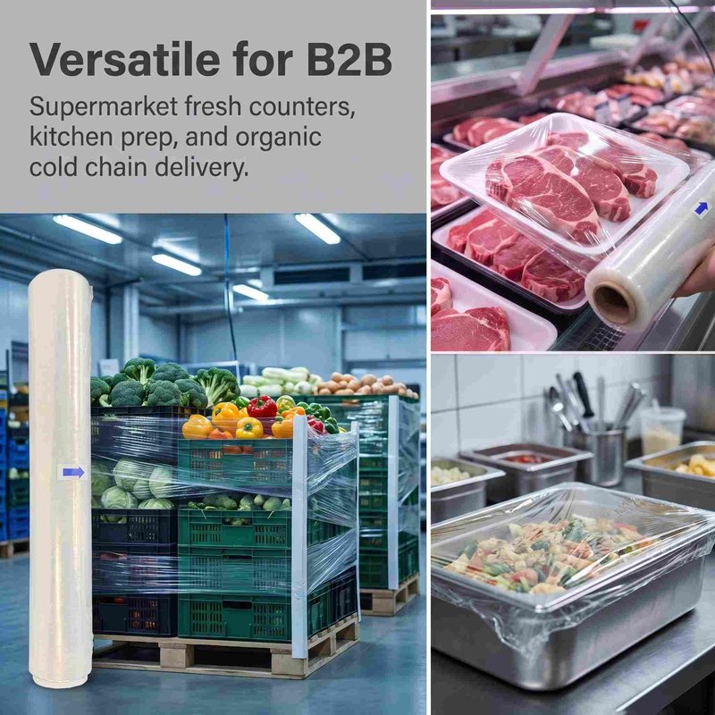 Cling wrap for commercial food storage